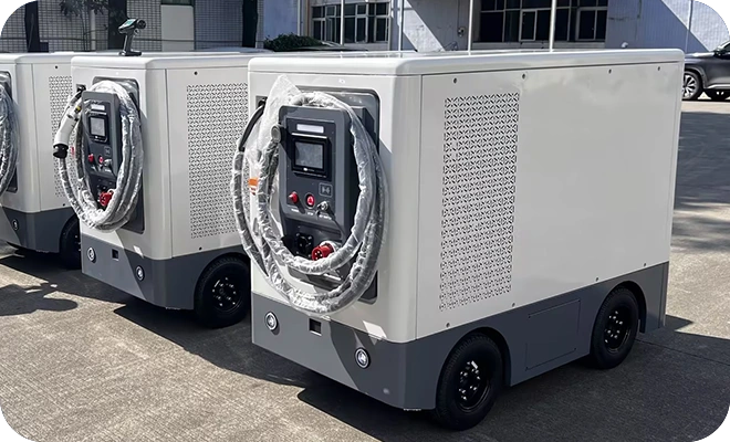 mobile charging robot automatic charging robot flexibility economy low density ev charging
