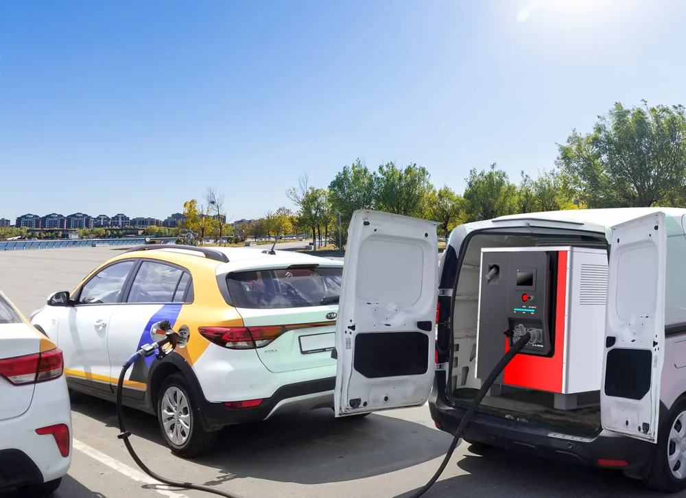 mobile energy replenishment truck highway emergency charging