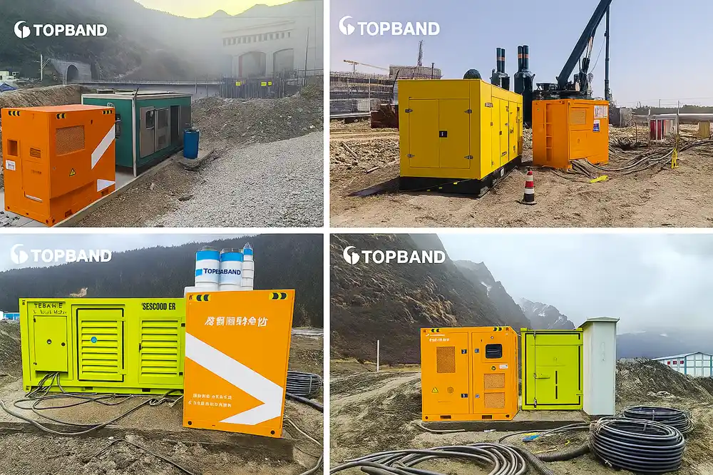 TOPBAND backup power station at a construction site
